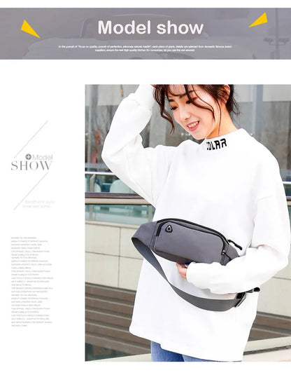 Nylon Waterproof Fanny Waist Bag Pack For Men Women Belt Pouch Male Belly Banana Ladies Bum Hip Kangaroo Sports Running Waistbag