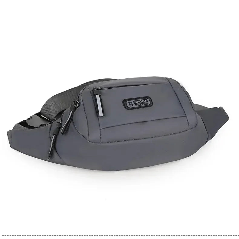 Men Canvas Fit Waistpack Mobile Fanny Waist Packs Men's Sports Outdoor Leisure Running Anti Theft Ultra Thin Invisible Waist Bag