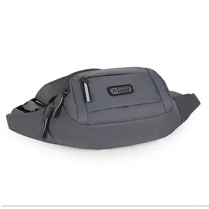 Men Canvas Fit Waistpack Mobile Fanny Waist Packs Men's Sports Outdoor Leisure Running Anti Theft Ultra Thin Invisible Waist Bag