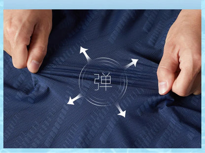 Men's Quick Dry Ice Silk T-Shirts Short Sleeve Breathable Workout Shirts Sweat Absorbing Athletic Top Gym Casual Wear 4 Colors