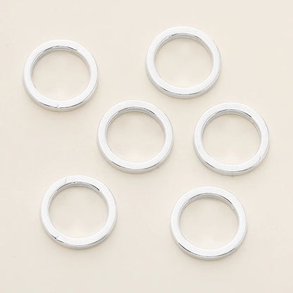 10/20Pcs/Pack 14K/18K Gold Color Plated Close Jump Rings Split Rings Connector for Jewelry Necklace Making Accessories Silver