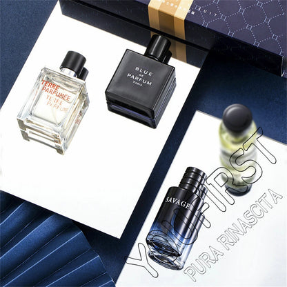 Luxury Brand Perfume Men Cologne Parfums Homme Gift Box 4Pcs Set 100ml Perfumes Masculinos Natural Floral Fruity Scent Spray - Badiee Stylez