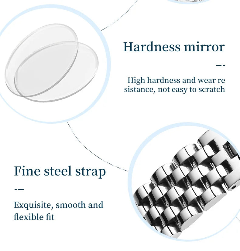 OLEVS 3641 Womens Watch Original Elegant Quartz Watch Waterproof Luminous Stainless Steel Starry Dial Ladies Watch With Box Gift