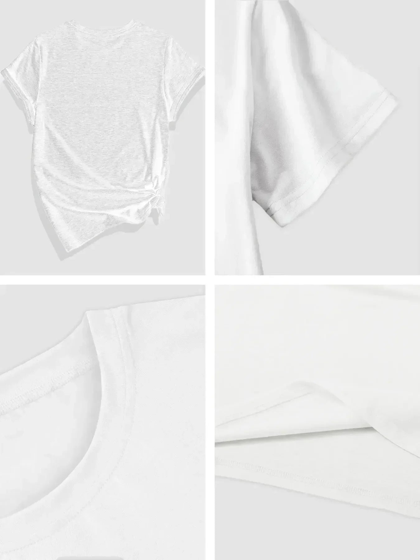 Plus Size Women's White Short - Sleeve T - shirt, Leopard Heart Graphic Print, Sexy & Stylish Streetwear Top