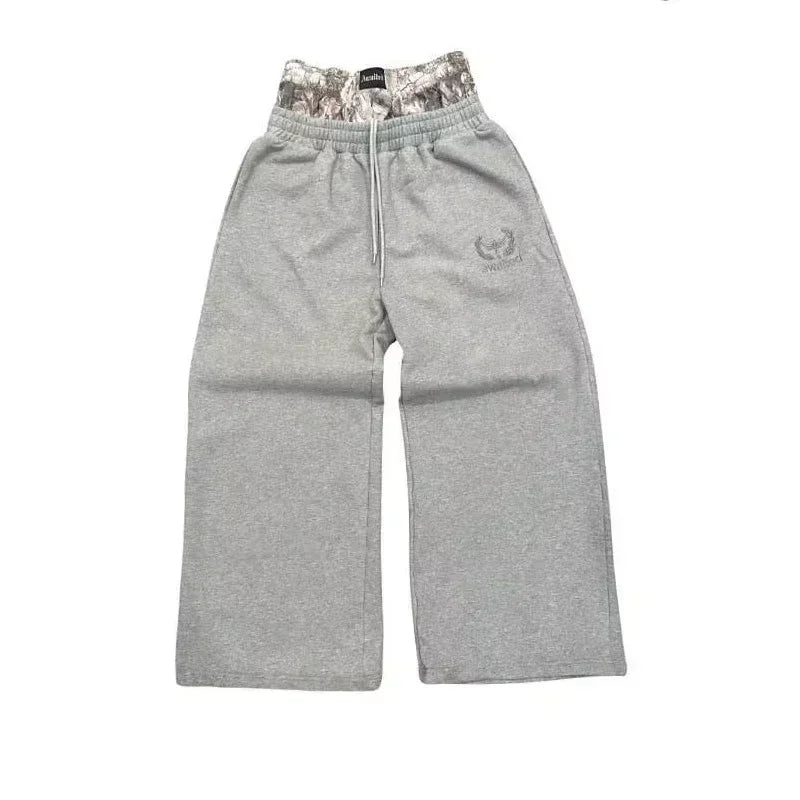 Eyehategarment Pants Fashion American Hip Hop Women Jogger Drawstring Sweatpants Oversize Double Waist Cargo Trousers Streetwear high quality3