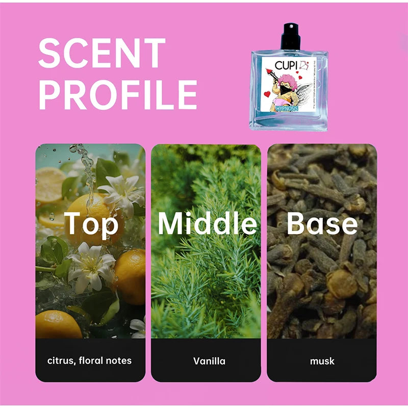 Cupid Hypnosis Perfume Original Long Lasting Pheromone Cologne Fragrances Eau De Parfum Plant Floral Scent Fresh духи женские - Badiee Stylez