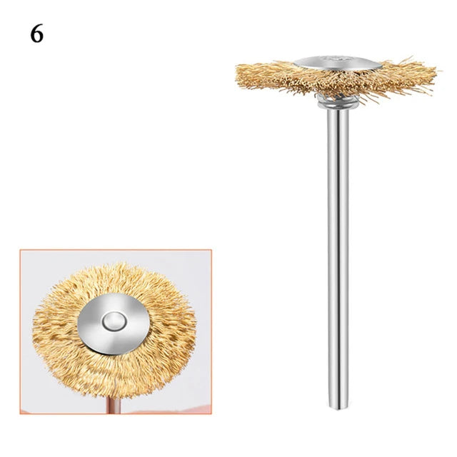 Nail Drill Bit Cleaning Brush Manicure Grinding Head Dual Brush Electric Drills Copper Wire Drill Brush Cleaner Nail Art Tools Style7