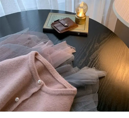 Solid Cardigan Sweater Fall Women Clothing Korean Fashion O-neck Long Sleeve Top Single Breasted Sweet Knitted Mujer Outerwear