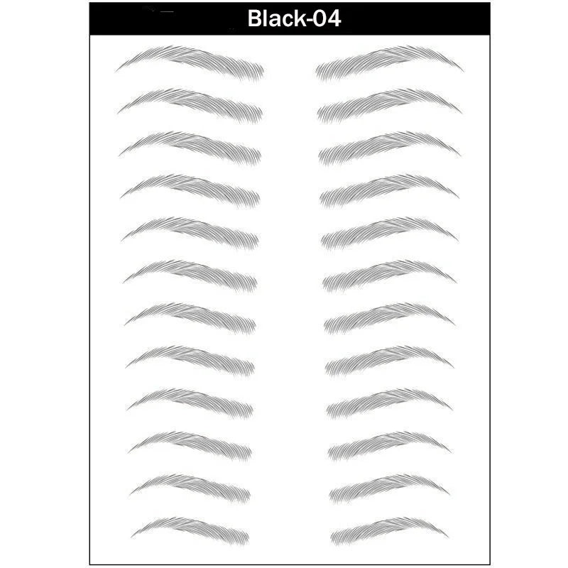 4D Hair-Like Eyebrow Stickers Waterproof Eyebrow Tattoo Water Transfer Eye Brow Enhancer Long Lasting Korean Cosmetics