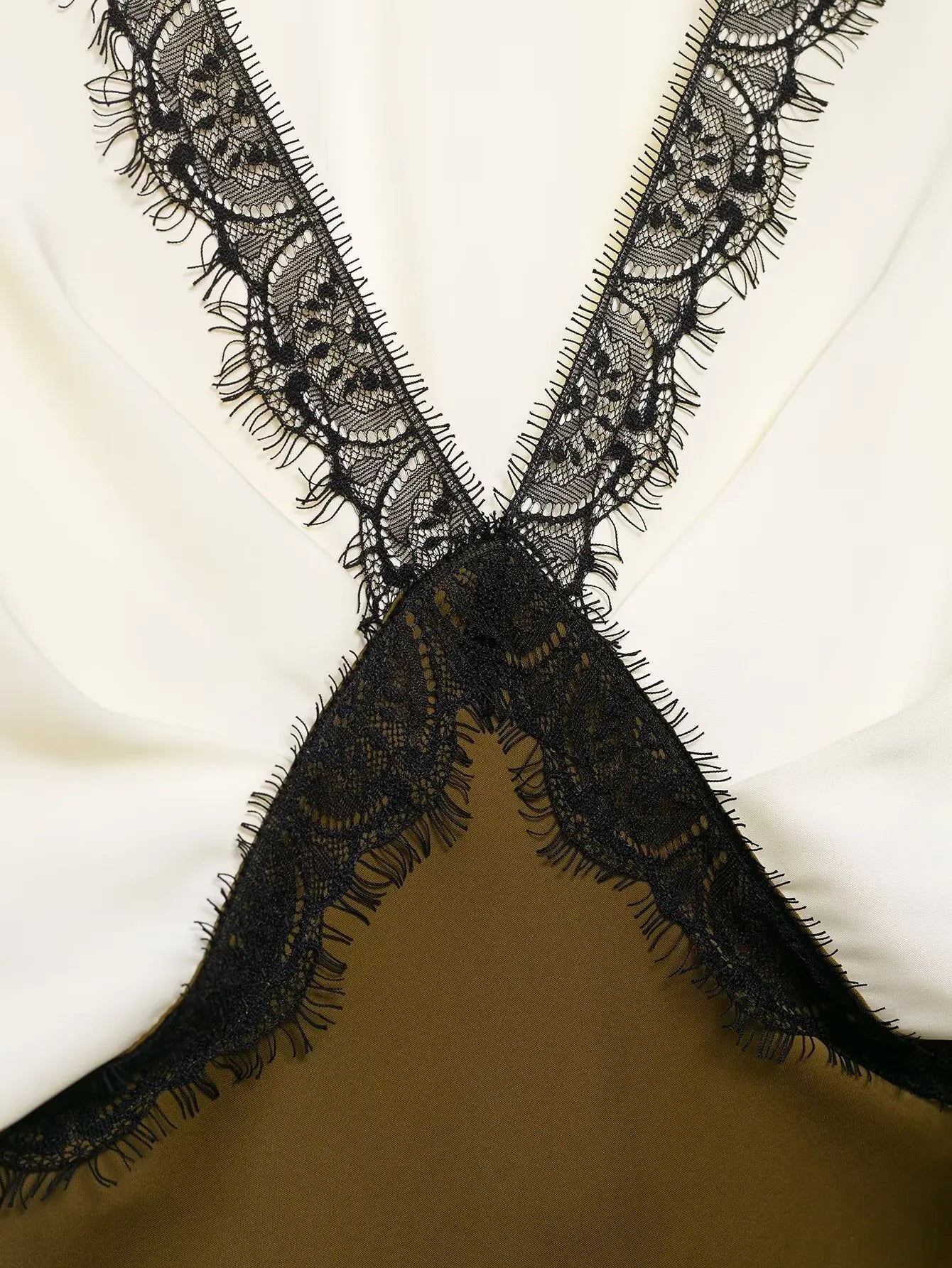 TRAF women's V-neck short sleeved autumn new item 2025 contrasting lace silk texture MIDI dress long  French evening dress Badiee Stylez