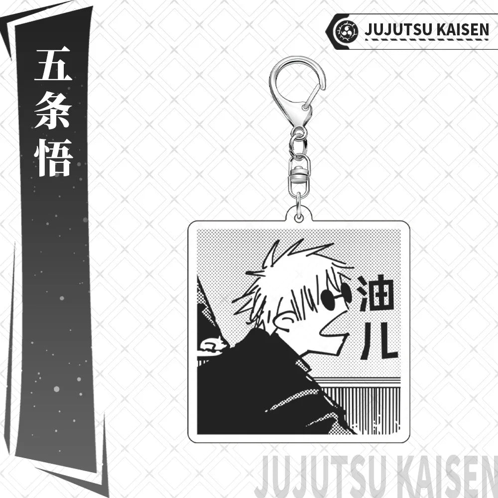 Anime Japanese Cartoon Satoru Gojo Geto Suguru Key Chain Cute Bag Backpack Pendant Acrylic Couple Keychains Jewelry Accessories K-ZSHZ-a