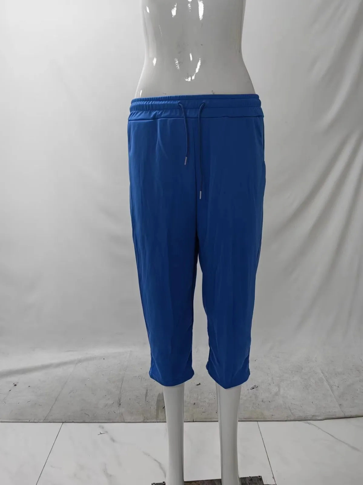 Solid Color Simple Classic Cropped Capris Pants For Women Summer Fashion Slimming Daily Versatile Sports Elastic Short Pants