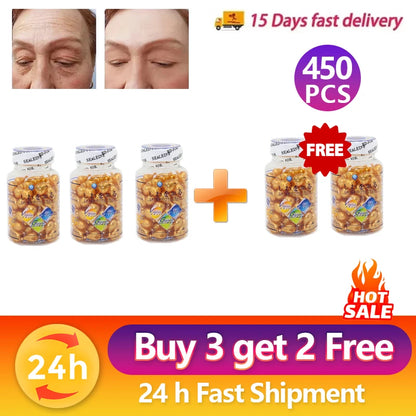 Instant Wrinkle Vitamin E Extract Face Serum Firming Anti Wrinkle Whitening Anti Aging Moisturizing Korean Skin Care Skincare 5PCS