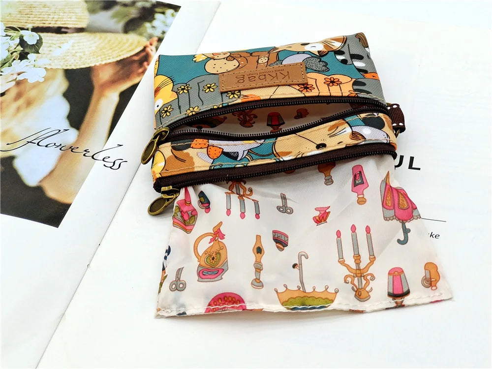 Polyester Waterproof Women's Coin Bag Ladies Organizer Wallet Female Phone Purse Money Pouch Clutch Handbag Carteira for Girls