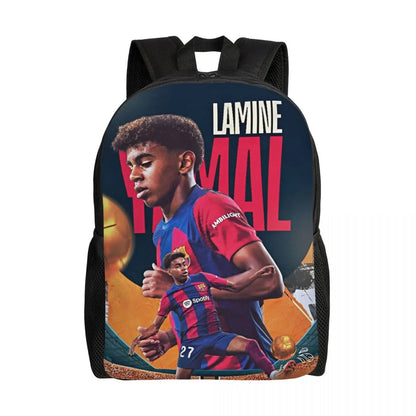 Lamine Y-Yamal Children Backpack for Kids Girls Boys Football Sports Backpacks Kawaii Daycare Child School Bag 16 15 inches