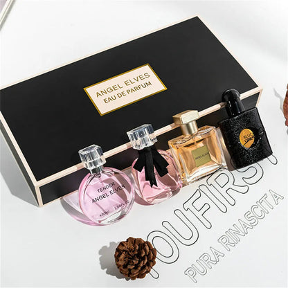 High Quality Perfume Women 120ml Perfumes Feminino Gift Box 4Pcs Set Parfum Femme Lasting Fragrance Floral Fruity Scent Spray Badiee Stylez