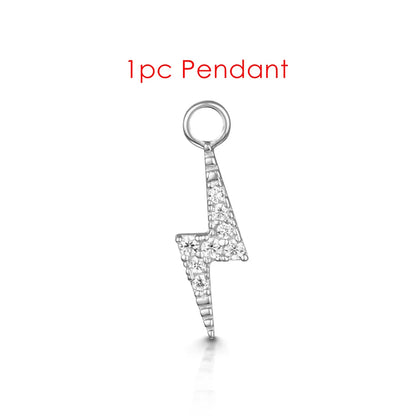 1PC Little Star Moon Snake Crystal Charms Pendant Helix Daith Earrings for Women Hanging Matching Piercing Lobe Tragus Jewelry CC031-1