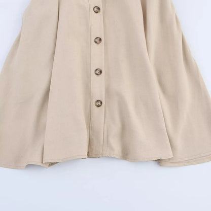 PB&ZA2025 Summer New Arrivals Women's Casual Fashion Simple Commuter Belt Sleeveless Lapel Mini Dress