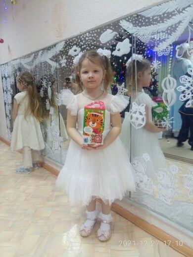 Elegant Girl Fluffy Dress Flower Baby Wedding Ceremony Costume Birthday Outfits White 1st Communion Tutu Gown Kids Gala Clothes