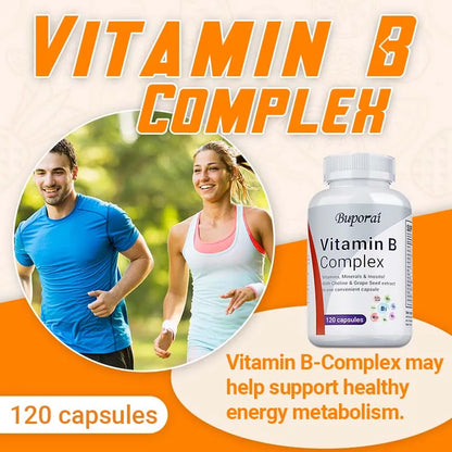 Vitamin B Complex - Supports The Immune System, Promotes Brain and Nervous System Health, and Helps Maintain A Healthy Mood