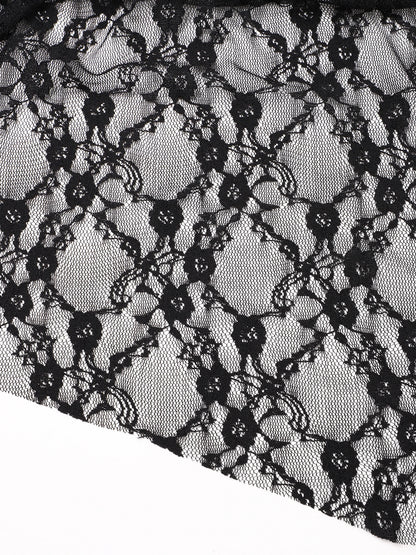 Halloween Plus Size Women's Gothic Lace Flare Sleeve A-Line Midi Dress Ladies Asymmetrical Hem Punk Party Costplay Dress 1XL-6XL