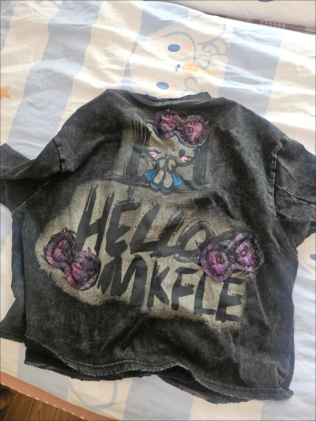 Y2K Hello Kitty Girls Short Sleeve Anime Sanrios Cartoon Cute Summer Sweet Cotton Women T-Shirt Kawaii Casual Loose Trend Tops Badiee Stylez