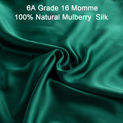 Zipper Natural Silk Pillowcase Matched Sleep Mask Hair Scrunchie Gift Set Both Sides 100% Mulberry Silk for Healthy&Good Sleep Badiee Stylez