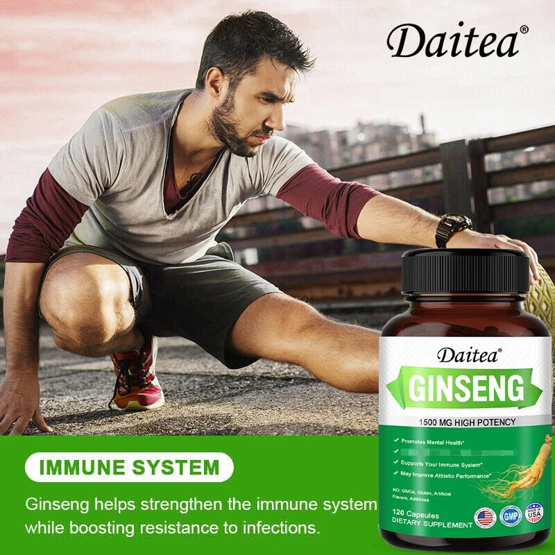 Energy Supplement - Ginseng Extract, Enhances Physical Energy, Memory and Immune System, and Refreshes The Mind