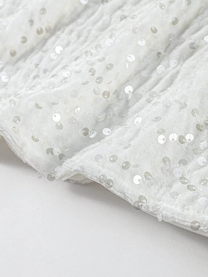 O-neck Vest Mini Skirt Suits Women Sexy sparkly Sequined Sleeveless Tank Tops With Bodycon Short Skirts Fashion Ladies Beachwear