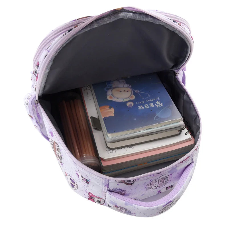 New Large Capacity Bag Children Backpack Cute Cartoon Primary School Bag Shoulder Bag New Kids Practical Portable Backpack