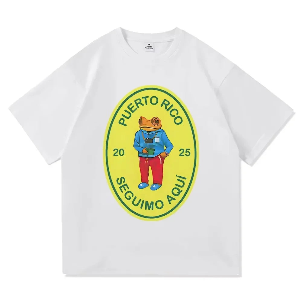 Bad Bunny T-shirts Graphic Harajuku Men women Tshirt Designer Harajuku Unisex Clothing X66-3 white