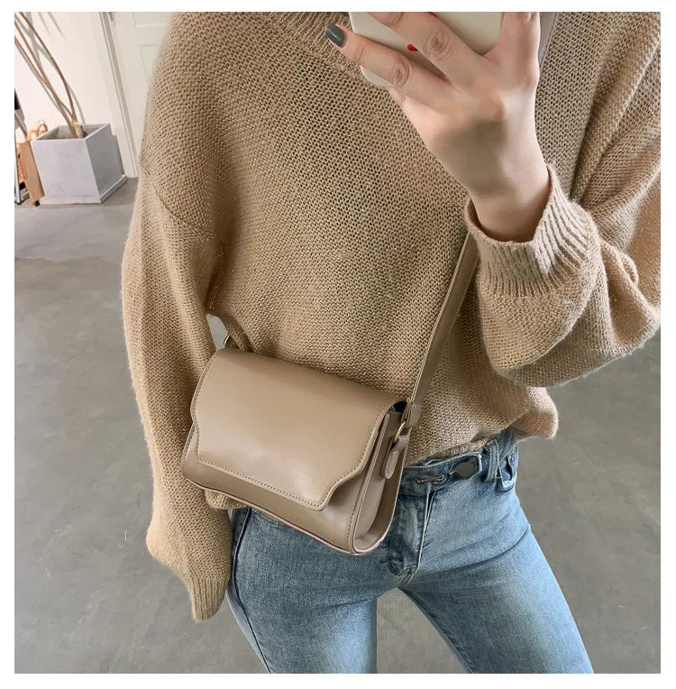 Mini Crossbody Bag for Women PU Leather Shoulder Bags Luxury Designer Handbag Fashion Female Messenger Small Square Pocket