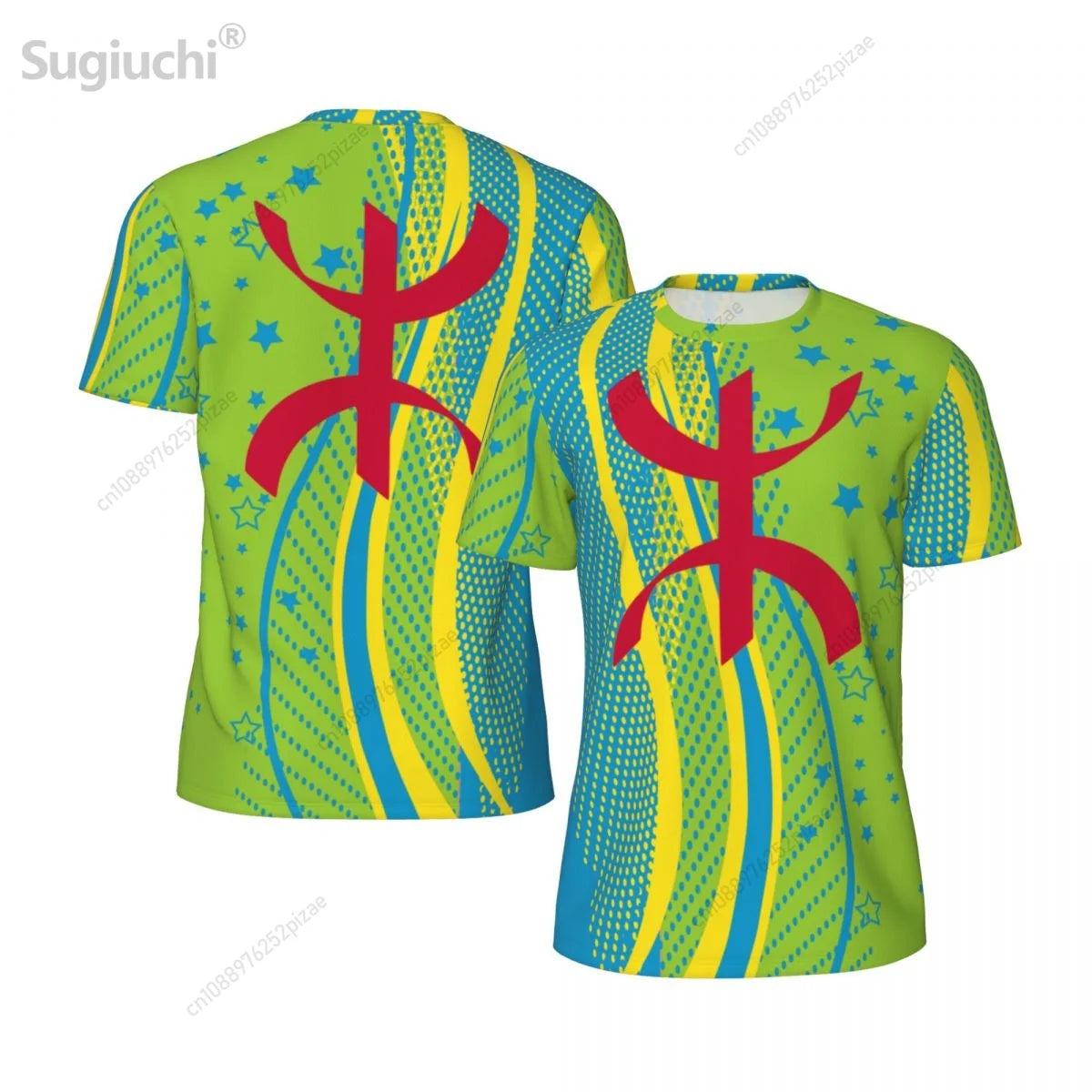 2025 New Amazigh BERBER 3D Printing Flag Mesh T-shirts Men Women Clothing Sports Breathable For Running Bike Fitness T shirt 6