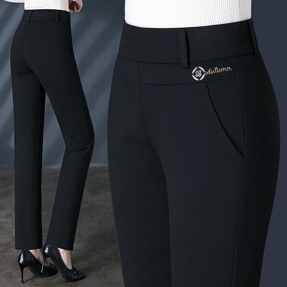 Leggings Women's Autumn and Winter Style High Waist Large Size Tight-fitting High-Elastic Foot Pants Casual Slim Trousers M-6XL