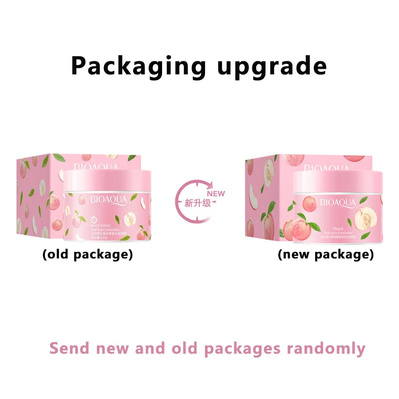 BIOAQUA Peach Extract Fruit Acid Exfoliation Soft Moisturizing Hydrating Facial Skin Care Face Scrub