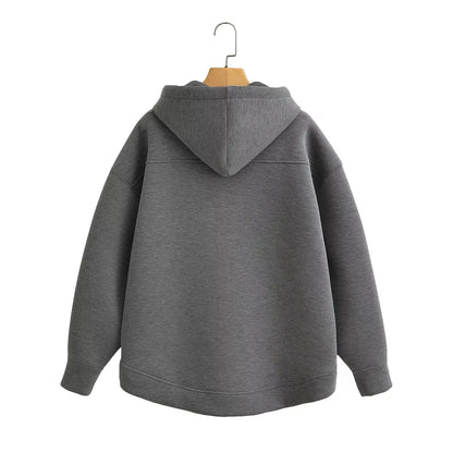 MUJER Zip up Hoodies Women Autumn Hooded Sweatshirt Woman Long Sleeve Oversized Women's Sweatshirts Zip Hoodie Women Jackets