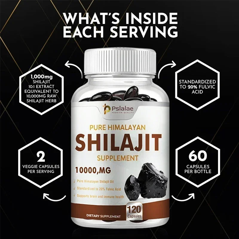 Shilajit Capsules - for Energy, Enhance Men Performance, Muscle Strength, EnduranceSupplement