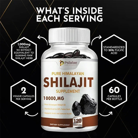 Shilajit Capsules - for Energy, Enhance Men Performance, Muscle Strength, EnduranceSupplement