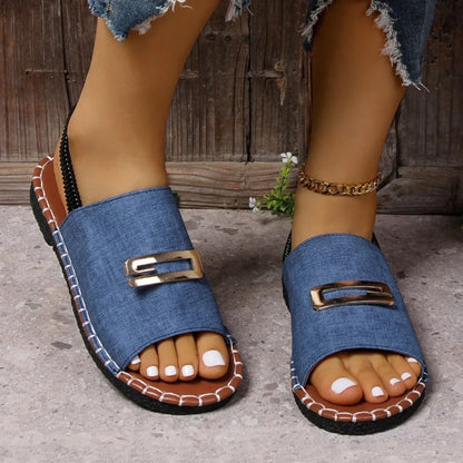 Women Casual Beach Luxury Sandals Lightweight Summer New Fashion Outdoor Flat Sandals Women Open Toe Anti-slip Designer Shoes