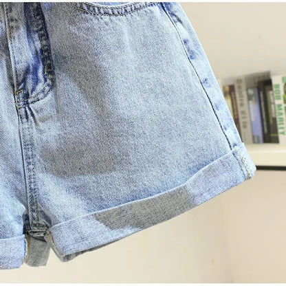 Women's Denim Shorts Summer 2024 New Loose Wide Leg Short Jeans Female Casual Clothes A-line Pants for Women