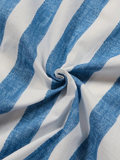 Plus Size 2024 Summer New Women's Striped Pullover T-Shirt V-Neck Short Sleeve Casual Tops Polyester