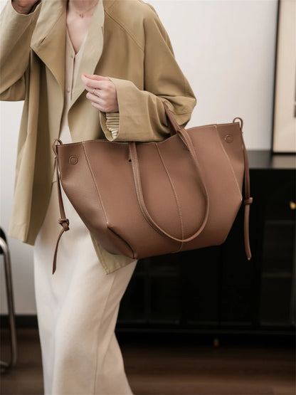 MOODS Branded Underarm Shoulder Bags For Women 2024 Latest Luxury Designer Handbags Soft PU Leather Large Capacity Shopping Tote