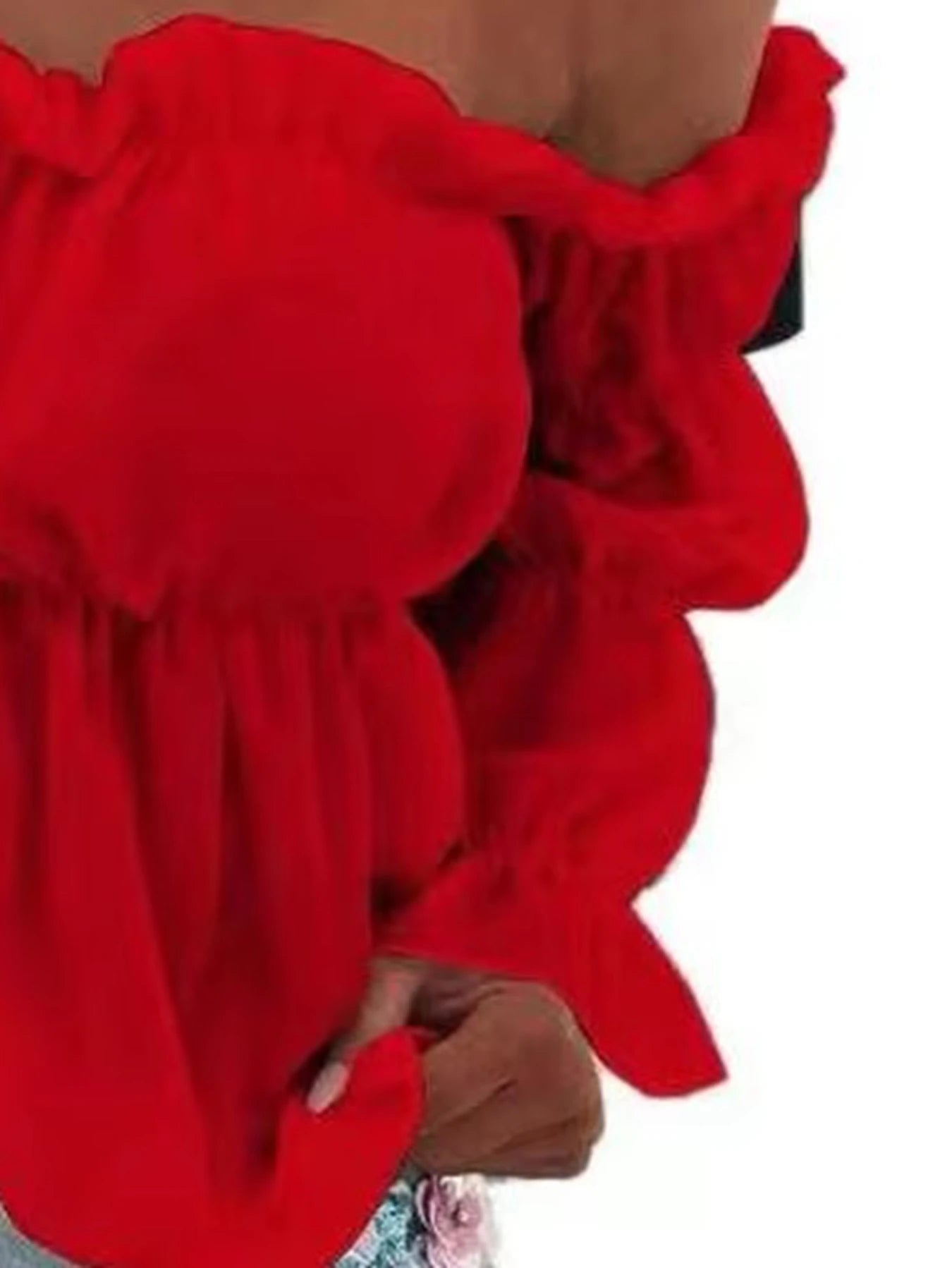 Women's Fashion One-line Collar Waist Shirt Women's Pleated Casual Long Sleeve Solid Color Shirt Woman