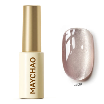 MAYCHAO 5ML Gel Nail Polish 9D Laser Diamond Glitter Cat Eye Gel Semi-Permanent Soak Off UV LED Gel Nail Manicure Tools Nail Art L809