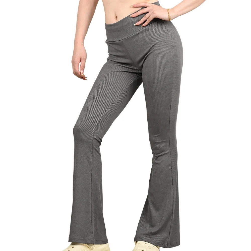 Woman Spring Summer Cinching Hip Lifting Fitness Exercise Elastic Bell Bottom Pants Women Casual Outdoor Running Yoga Pants