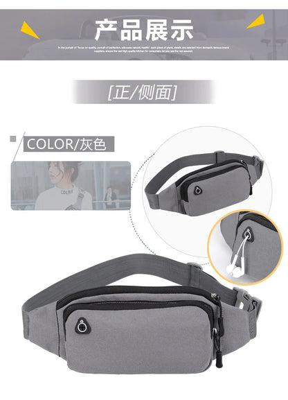 Nylon Waterproof Fanny Waist Bag Pack For Men Women Belt Pouch Male Belly Banana Ladies Bum Hip Kangaroo Sports Running Waistbag