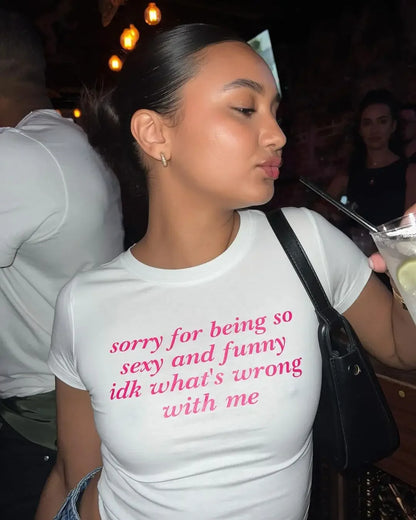 Y2K Letter Print Vintage High Street Aesthetic T-shirt 2000's Crop Top Summer Punk Short Sleeve Clothes Casual Streetwear Tshirt M670-luqiz