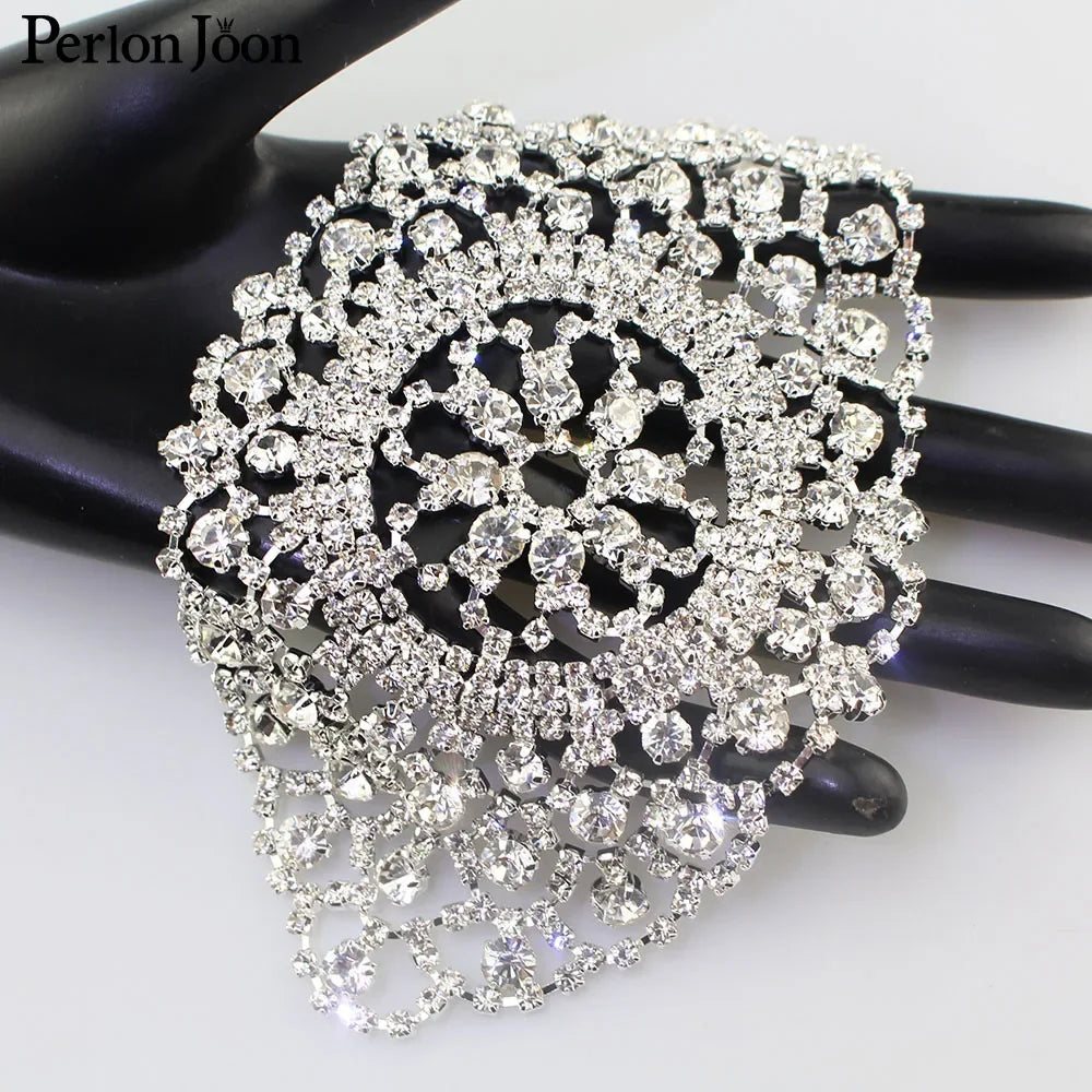 Crystal for Welding technology patch classic DIY gold silver wedding dress Rhinestone decoration accessories YHX061 silver 1 PCS