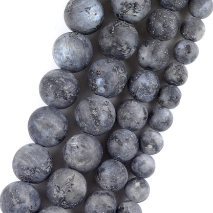 Natural Dull Polished Wood Jaspers Stone Spacer Beads For Jewelry Making DIY Necklace Bracelet 4mm-12mm Matte Round Beads 15" Labradorite