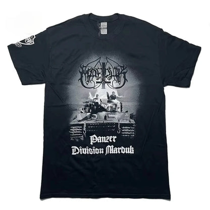 MARDUK Panzer1999 Black Metal Band Casual Sporty Light-Luxury Men's T-Shirts Men's and Women's Short Sleeves & Couple Styles